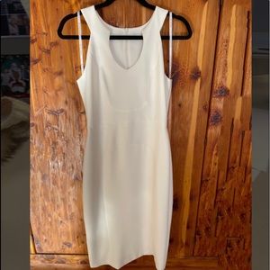 Never worn, White, Classic, black Halo dress.